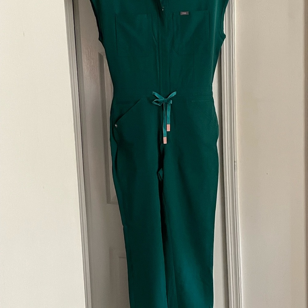Figs Hunter Green Rafaela Jumpsuit. New with tag